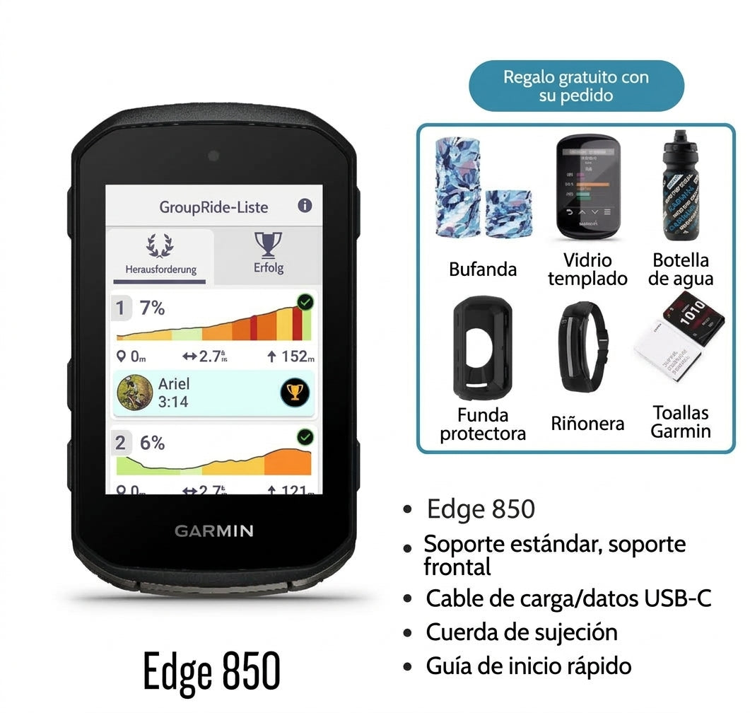 Garmin Smart-GPS-Computer para bicicletas de carretera y de montaña