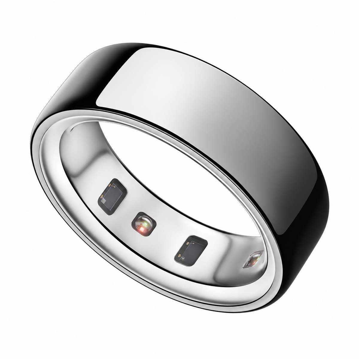 Anillo inteligente, referencia de fluctuación de oxígeno en sangre y frecuencia cardíaca, anillo inteligente, tecnología negra a prueba de agua, registro de salud deportiva